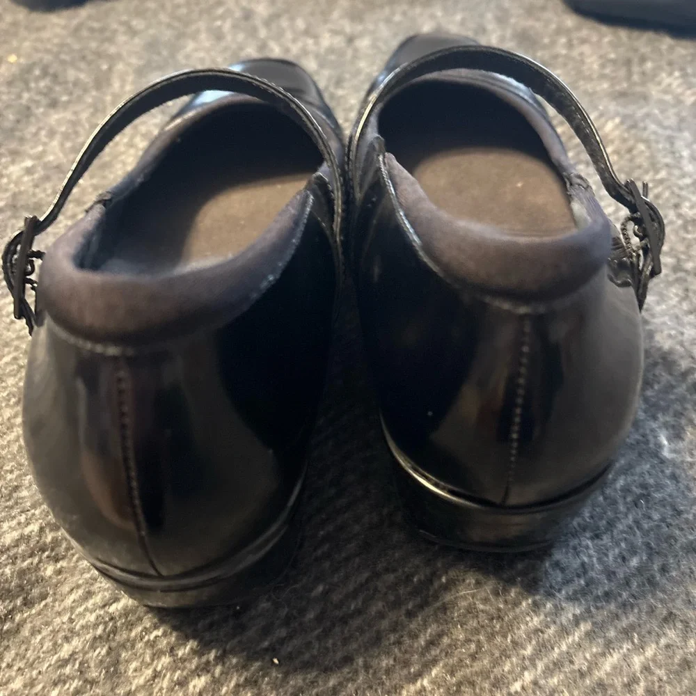 Aetrex Mary Janes Women’s Black Leather Casual Comfort Shoes Size 9